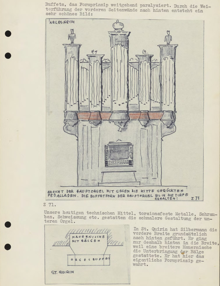 Die Orgel des Johann Andreas Silbermann 1761 im Dom zu Arlesheim BL. Ein Bericht von Heinz Kobel.